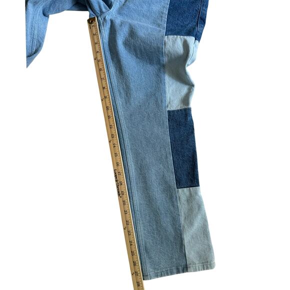 Good American Good Icon Patchwork Ankle Jeans Style G1062T Women's Size 10/30 - Picture 4 of 7